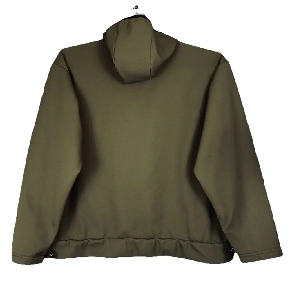 Columbia Titanium Interchange‎ Jacket Mens XXL Olive Green Full Zip Lined Hooded